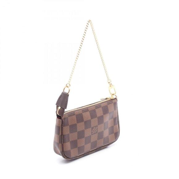 LOUIS VUITTON Brown Damier Leather Pochette Bag - Picture 2 of 5